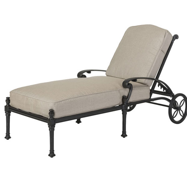 Florence Cast Aluminum Cushion Chaise by Gensun - Image 2